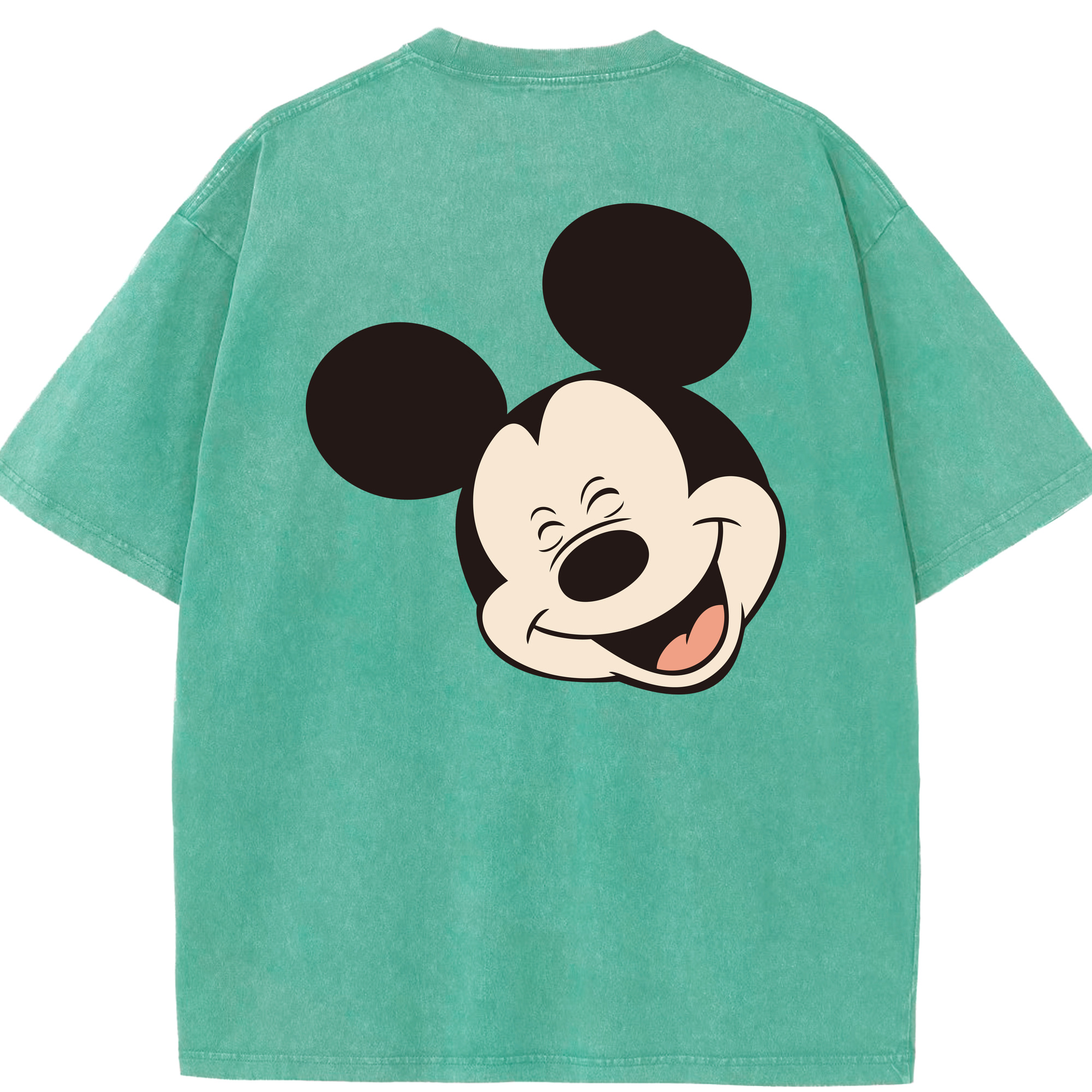 （画像用） ミッキーマウス Mickey Mouse 綿100% ヴィンテージ風 半袖Tシャツ（背面プリント）